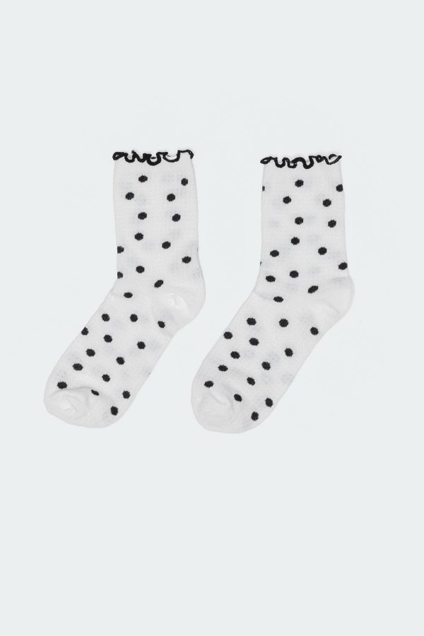 Polka Dot Frill Socks - Image 2