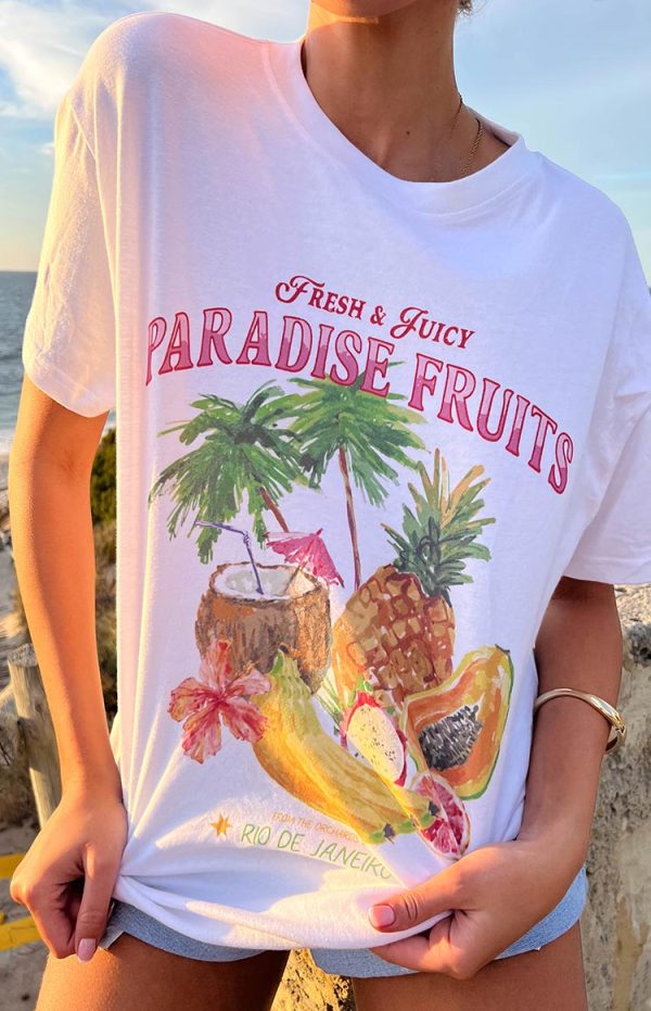 Beginning Paradise Fruits White Tee