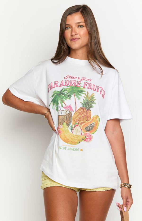 Beginning Paradise Fruits White Tee - Image 2