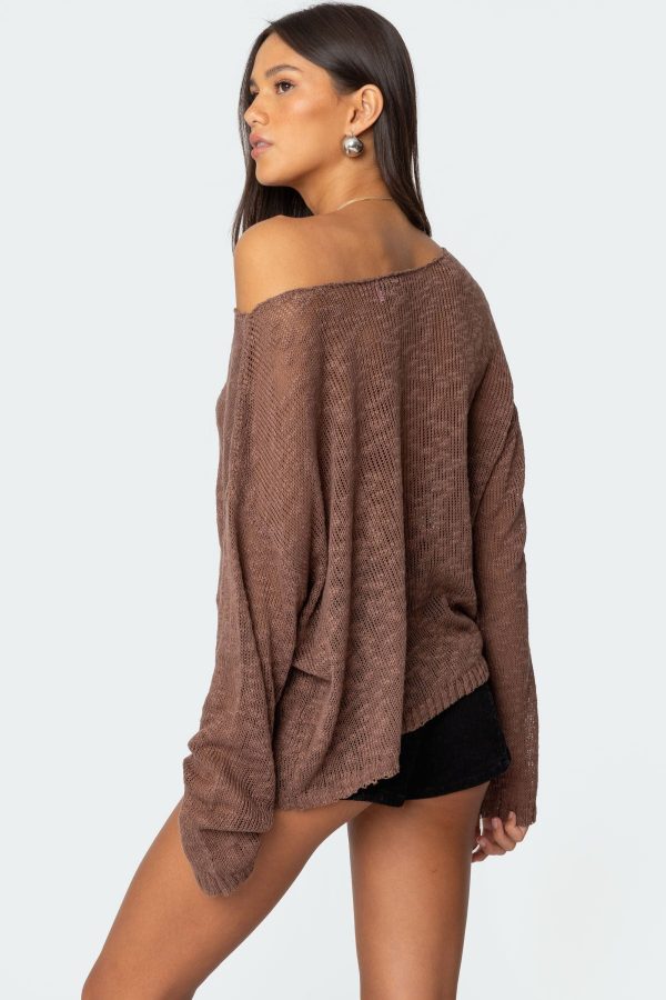 Bri Oversized Boat Neck Sweater - Image 5