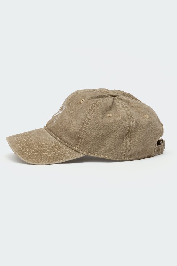 Embroidered Bow Washed Baseball Cap - Image 4