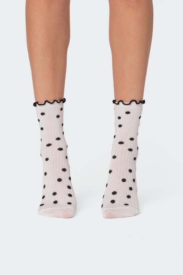 Polka Dot Frill Socks - Image 3