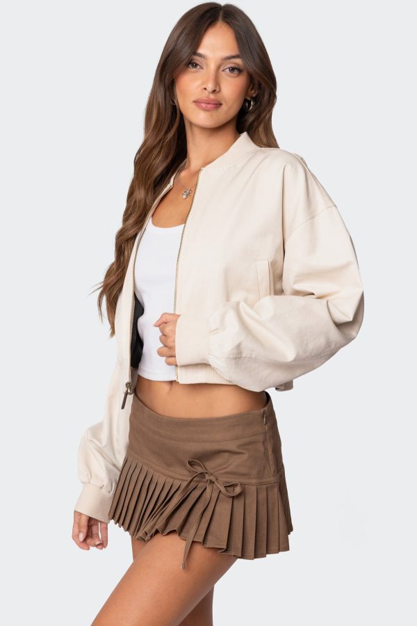 Zarria Cropped Bomber Jacket - Image 3