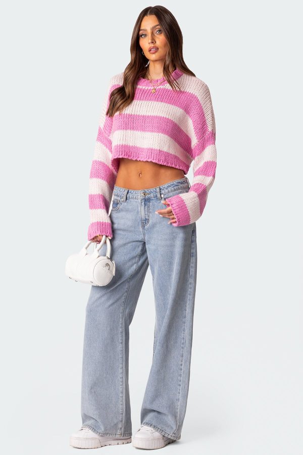 Ozzy Cropped Knitted Sweater - Image 2