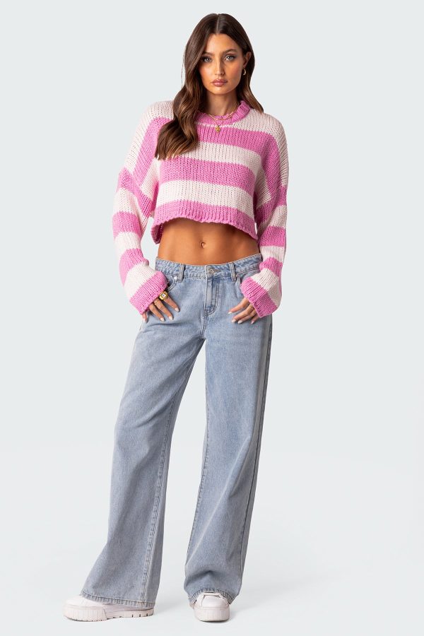 Ozzy Cropped Knitted Sweater - Image 5