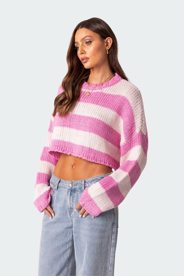 Ozzy Cropped Knitted Sweater - Image 3