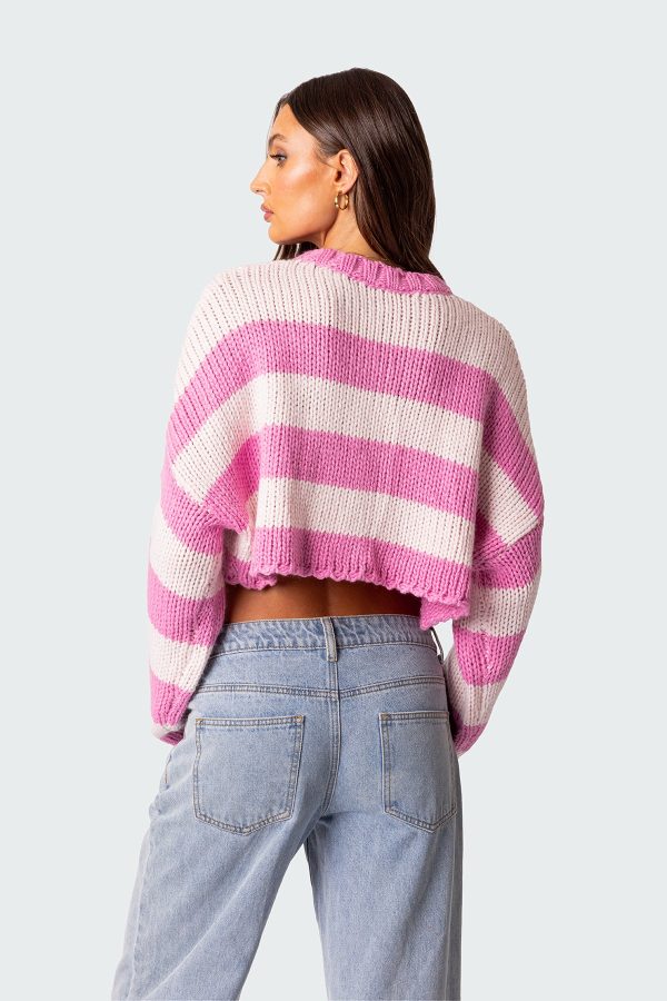 Ozzy Cropped Knitted Sweater - Image 4