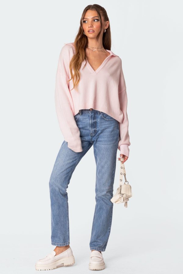 Marcie Oversize Cropped Sweater - Image 2