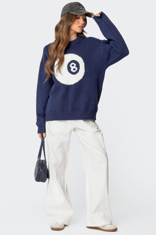 Magic 8 Oversized Chunky Knit Sweater - Image 2