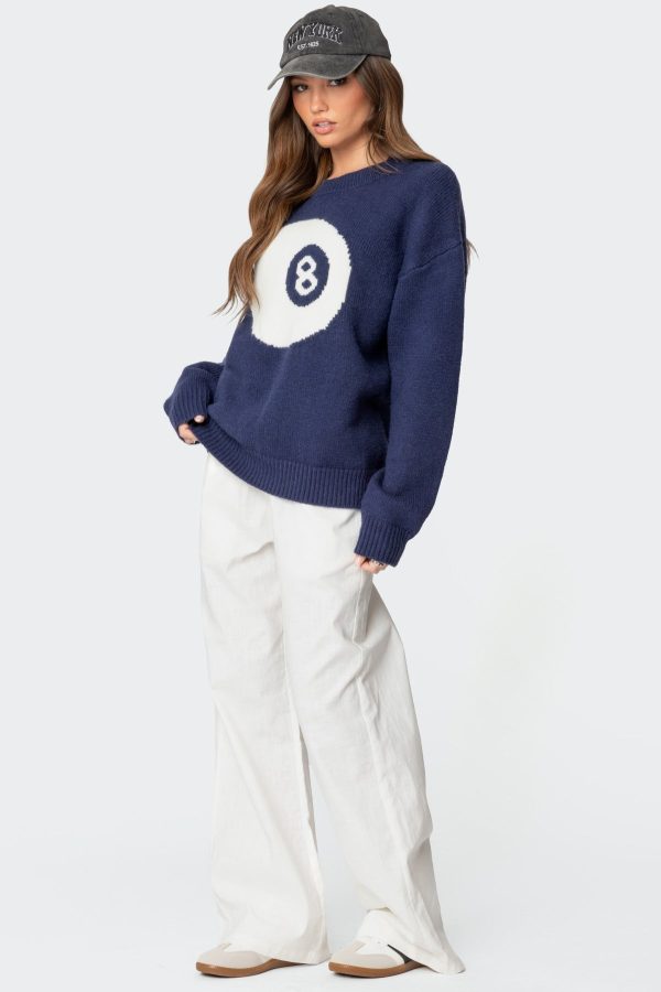 Magic 8 Oversized Chunky Knit Sweater - Image 4