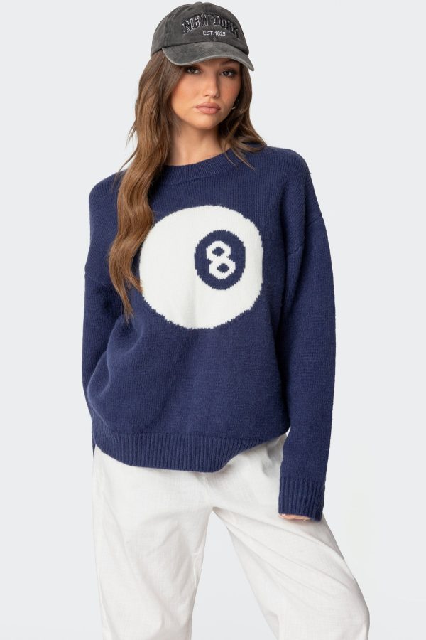 Magic 8 Oversized Chunky Knit Sweater - Image 3