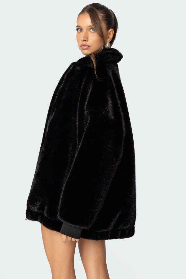 Taylor Oversized Faux Fur Jacket - Image 4