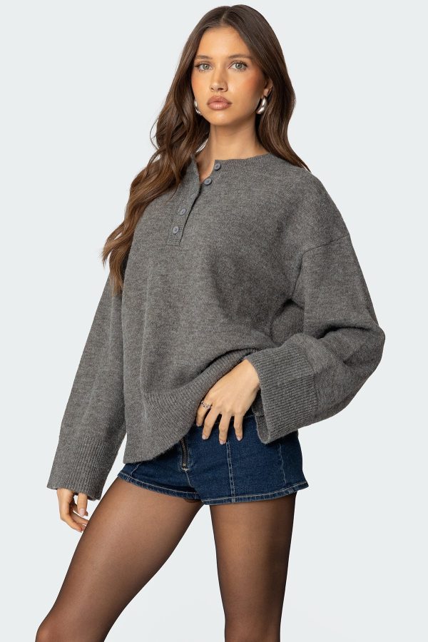 Montana Oversized Button Sweater - Image 5