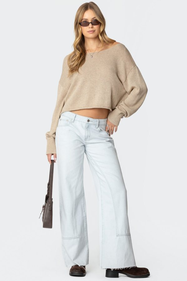 Aviv Wide Neck Oversized Sweater - Image 2