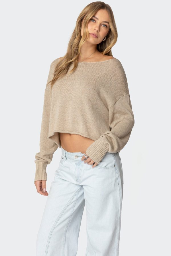 Aviv Wide Neck Oversized Sweater - Image 3