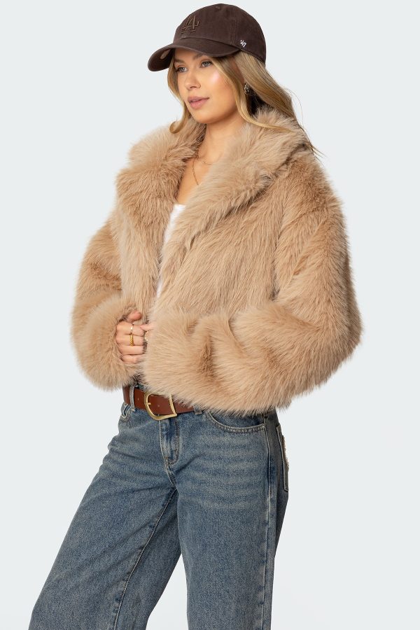 Sierra Oversized Faux Fur Jacket - Image 3