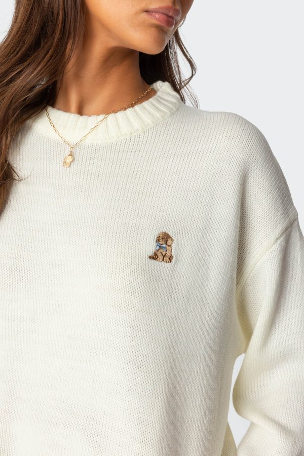 Puppy Love Embroidered Sweater - Image 4