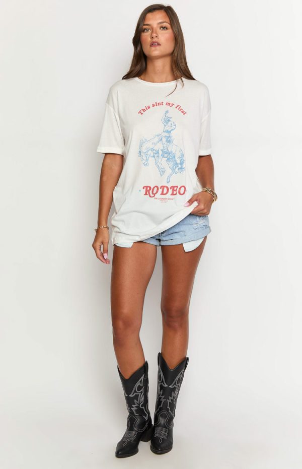 The Laundry Room First Rodeo White Oversized Tee - Image 3