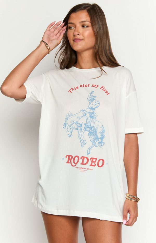 The Laundry Room First Rodeo White Oversized Tee - Image 2