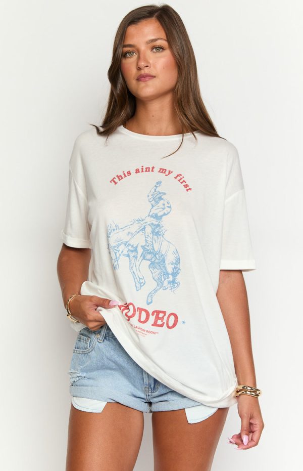 The Laundry Room First Rodeo White Oversized Tee - Image 4